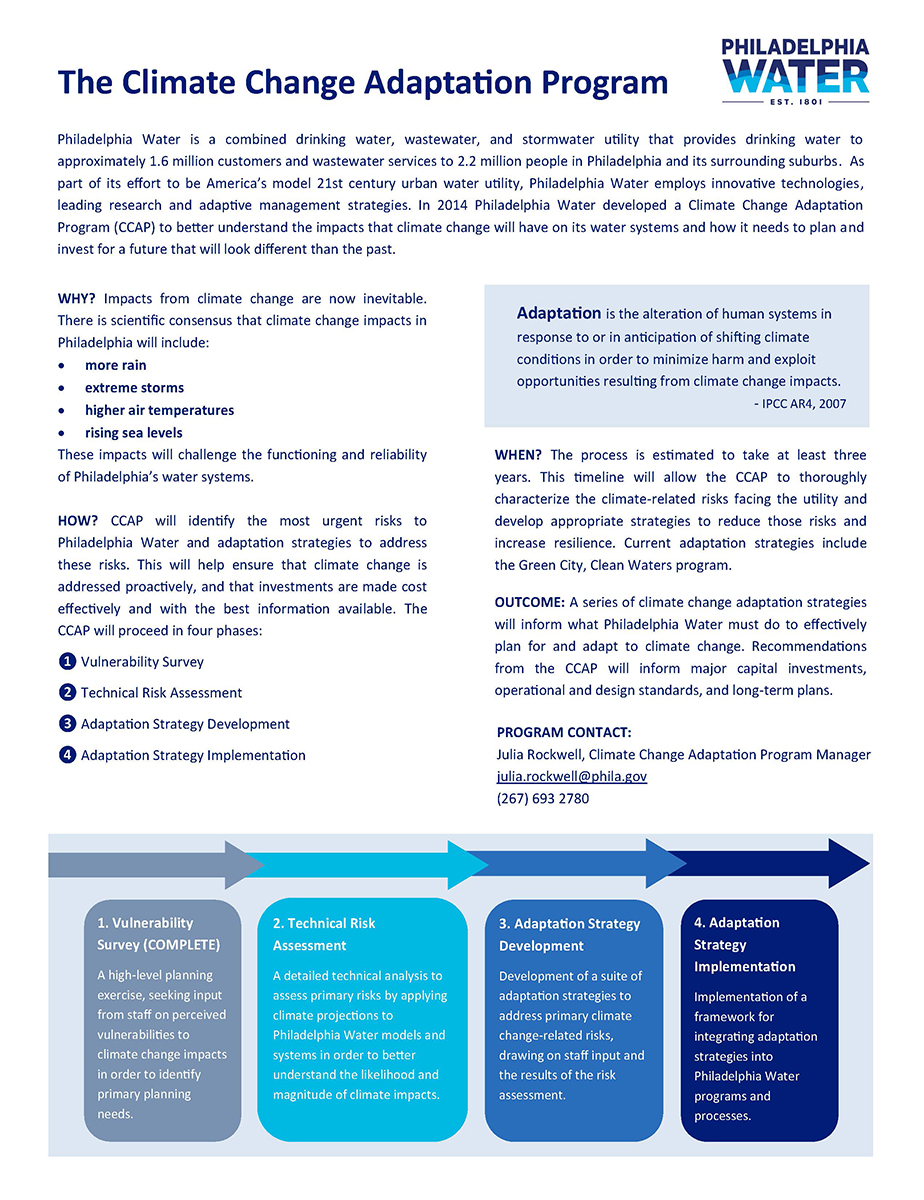 Climate Change Adaptation Program one-pager