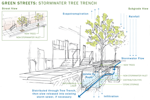 How a tree trench works. Click for more.